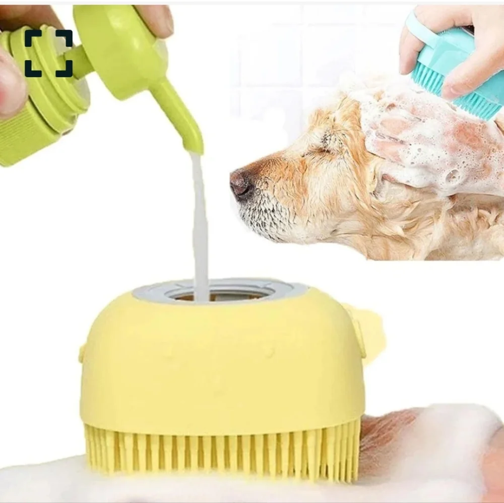 Dog Bath Brush Silicone (Purple)